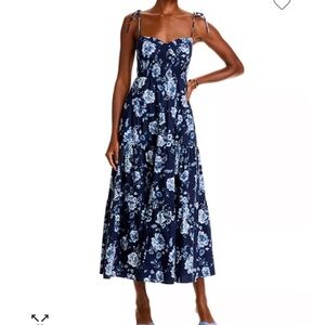 Wayf Blue and White Maxi Dress